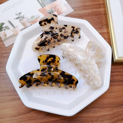 China Large Soft Custom Single Hair Clip Claw Back Acetate Acrylic Main Plastic Hair Claw Clips for sale