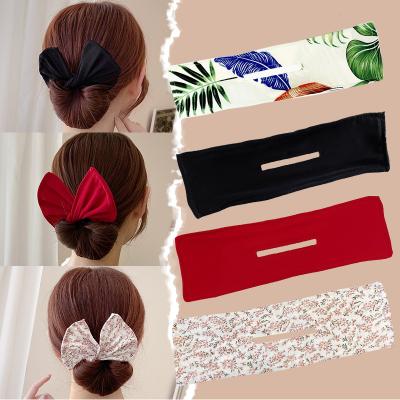 China It Doesn't Hurt Skillful Hair Bun Hair Bands Women Summer Tied Skillful Yarn Headband Hair Bun For Hair Accessories for sale