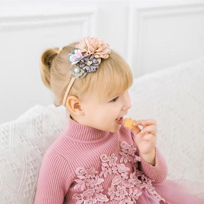 China Baby Hair Decoration Baby Flowers Headbands For Kids Girl Headbands And Bows Baby Knot Baby Nylon Top Headband for sale