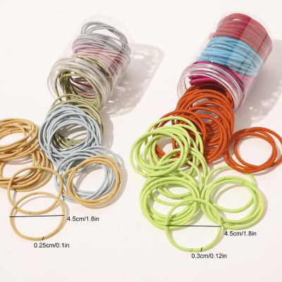 China Soft Mini Elastic Bands Hair Bands Hair Rope For Girls Set High Elastic Scrunches Hair Ties For Kids for sale