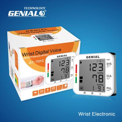 China Automatic Voice Arm BPM Digital Wrist Cuff Blood Pressure Monitor for sale