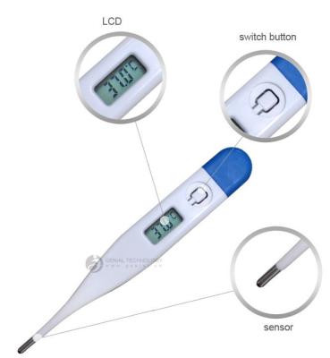 China Daily Checks IN STOCK - CE ISO13485 Medical Clinical Oral Digital Armpit Thermometer for Kids Baby Adult Family COMFORTING T11 for sale