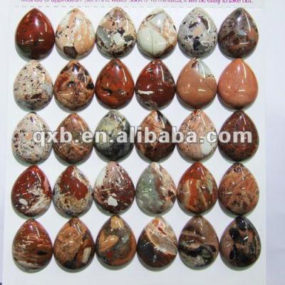 China Pear Cabochon Jasper Reflecting Genuine Stone Booths for sale