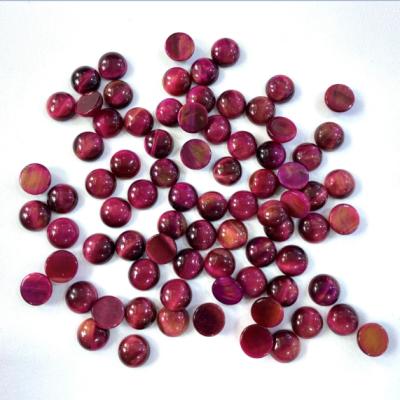 China Other QXB Red-Pink Tiger Eye Stone Round 14mm Cabochons Beads Gemstone Jewelry Making Wholesale 4mm-30mm for sale