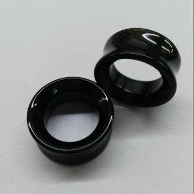 China Black Stone Plug - Dual Flare - 6mm, 8mm, 10mm, 12mm, 14mm, 16mm, 19mm, 22mm, 25mm TRENDY Tunnels Organic Obsidian Plugs for sale