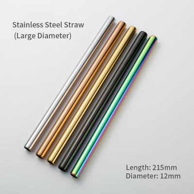 China 2020 Sustainable Hot Metal Manufacturer Stainless Steel Straw High Quality Customized Drinking Straws Bar Accessories Eco-friendly for sale