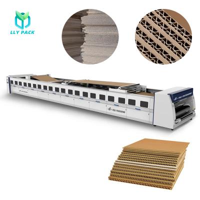 China 1400-2800mm Double Sider Corrugator Machine For 3 Ply Corrugated Cardboard Machinery Production Complete Line for sale