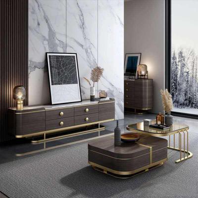 China Modern MDF Private Label TV Stand And Coffee Table For Home Furniture for sale