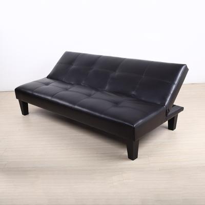 China Sofa Bed Contemporary Black Faux Leather Convertible Sofa Bed (Other) Adjustable Living Room Furniture for sale