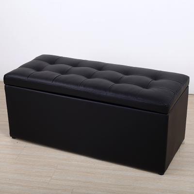 China Simple And Modern High Quality Surface Living Room Fabric Ottoman Wooden Storage Stool for sale