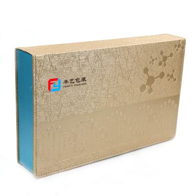 China Handmade luxury custom vintage leather skin care packaging with lock individuality cosmetic packaging box for sale