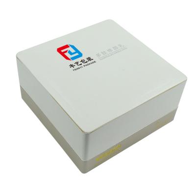 China Handmade Custom Logo Printed Skincare Packaging Box Retail Cosmetic White Leather Box for sale