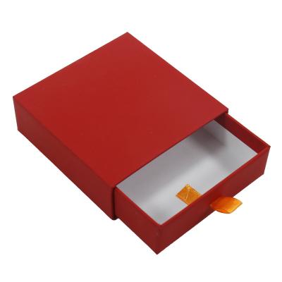 China Handmade Solid Color Logo Printed Jewelry Custom Gift Paper Boxes Luxury Jewelry Packaging Ring Drawer Box for sale