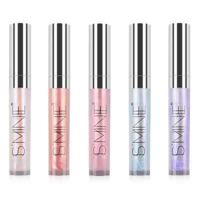 China Sunscreen Hot Sale Copy Your Own Logo 5 Colors Simple Glitter Holographic Shimmer Lip Gloss Gloss for sale