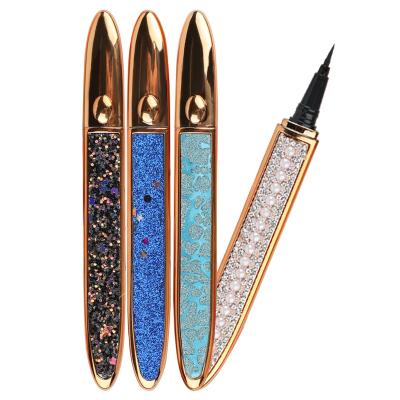 China Waterproof 2 in 1 Diamond Bling Glitter Liquid Eyeliner Pen Liner Non Stick Non Sticky Self Adhesive Eyeliner Enhanced for sale