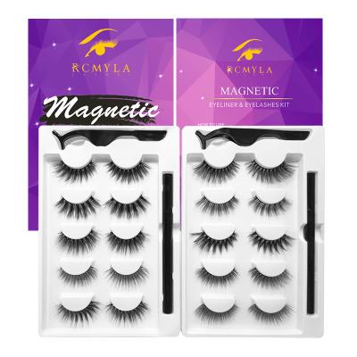 China Magnetic Tape Mink Lashes Fake Hand Made 3d Mink Eyelashes From Box Black Super Quality Light And Flexible for sale