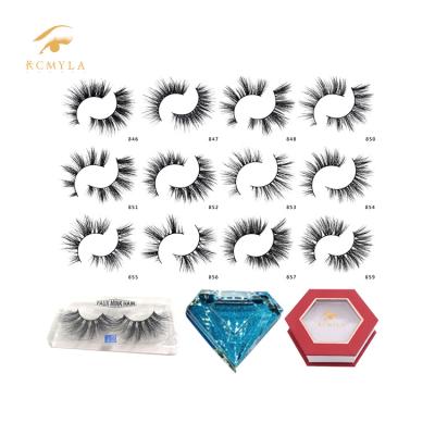 China 100% Handmade Cruelty Free Light And Soft 3d Mink Lashes False Mink Eyelash 19mm Eyelashes Wholesale Seller for sale