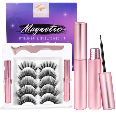 China 5 Pairs Lightweight And Flexible Magnetic Eyeliner Lashes 100% Real Siberian Mink Eyelashes Private Label Lash Book for sale