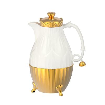 China Wholesale PORTABLE FULL Lotus Shaped Portable Hot Water Kettle 1.0L Middle East Style Vacuum Turkish Thermos for sale