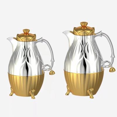 China PORTABLE Manufacturer Directly Supply Insulated Kettle Drinking Lotus Shaped Arabic Coffee PO From Hot Water Kettle Vacuum Bottle 600-100ml for sale