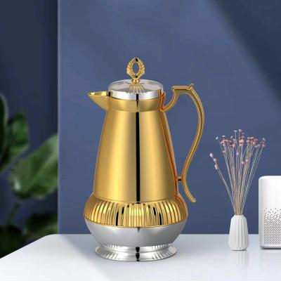 China New Design Portable Vacuum Coffee Pot Arabic Gold Turkish Thermos With Glass Liner High Quality Thermos for sale