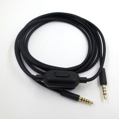 China Nylon Braided Control&Mute COMPUTER 2m Volume Supported Headset Audio Cable For Logitech G233 / G433 for sale