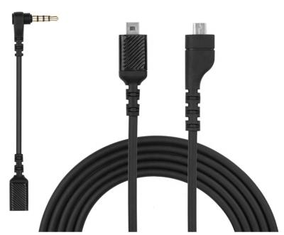 China PC Gaming Headset Cable1.8m+12cm Audio Cable For Steelseries Arctis 3 5 7 Gaming Headset for sale