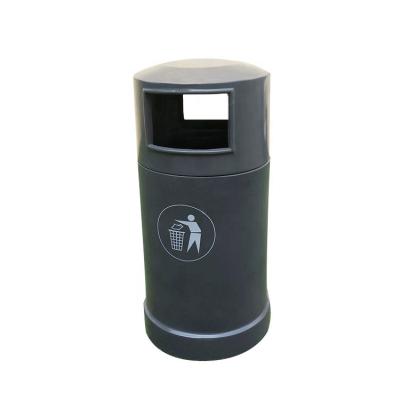 China Sustainable Outdoor Round Fiberglass Waste Recycling Bin for sale