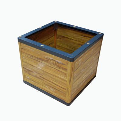 China Modern Aluminum Flower Pots and Planters Garden Metal Square Plant Flower Pot Holder Container Wholesaler for sale