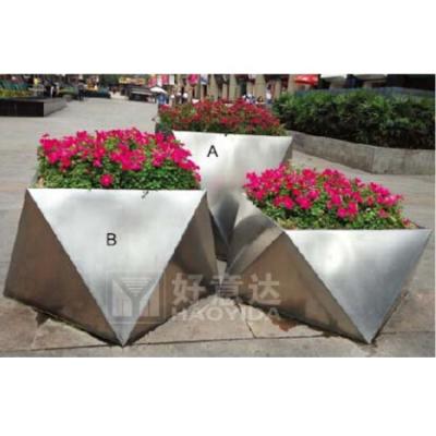 China Modern Metal Stand Outdoor Stainless Steel Flower Pot for sale