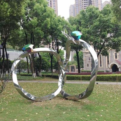 China HAOYIDA Rustic Plant Garden Park Outdoor Metal Stainless Steel Garden Sculpture for sale