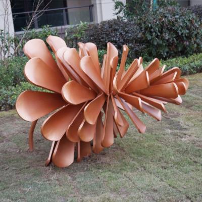 China Custom Outdoor Modern Country Metal Iron Stainless Steel Pine Cone Garden Sculpture Ornament for sale