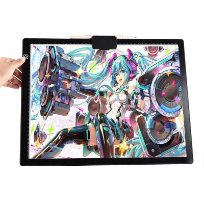 China /Graphic Design/Art Manufacturer Ultra Thin A3 Led Light Touch TabletPainting Drawing Board Table Pad Dimmable for sale