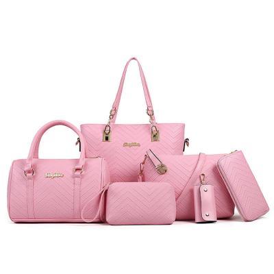 China New High Quality Ladies Shoulder 6 Piece Women Beauty Large Handbag Sets Fashion Handbags for sale