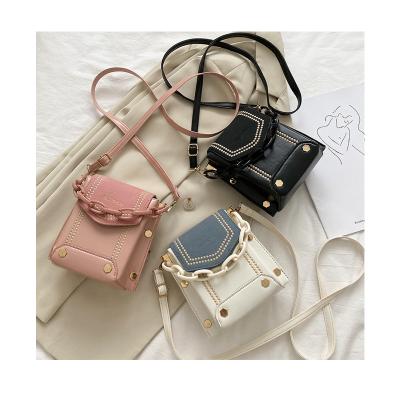 China Fashion Small Acrylic Chain Handle For Females Cross - Body Bag Women Cross - Body Shoulder Bag for sale