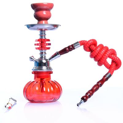 China Shisha Hookah Smoking Arabic Hookah Set Factory Good Quality Wholesale Customization Pumpkin Shape Bottle Shisha Glass Hookah &Metal for sale