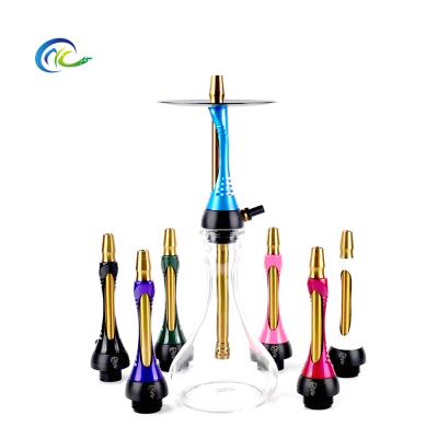 China Tobacoo Mukai Factory Wholesale Shisha Alpha Smoking Hookah Set Hole Brass Material Aluminum Hose Nargile Shesha Hookah Germany 1 for sale