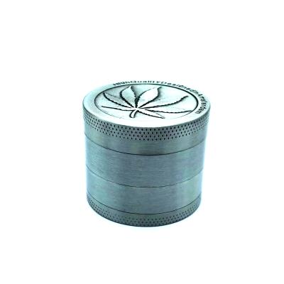 China Free Sample Wholesale Price Tobacco Weed Herb Grinding Hookah Set Grinder Zinc Alloy Smoking Herb Grinder Weed Accessories 4Parts 50mm for sale