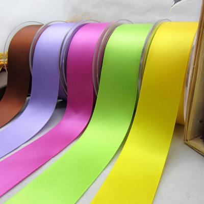 China Factory Wholesale Ribbon Colorful Smooth Ribbon Custom Gift Wrapping Ribbon for sale