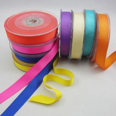 China Factory Direct Sale 3/4 Inch Wide Solid Color Polyester Grosgrain Ribbon for Pre-tie Bow for sale