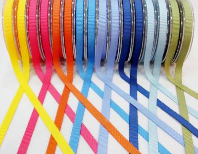 China 20mm 25mm Wide Colorful Double Sided Petersham Ribbon Custom Logo Polyester Grosgrain Petersham Hat Tape for sale