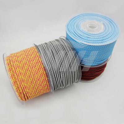 China High Strength Elastic Draw Cord 1mm 2mm 3mm 4mm 5mm Colorful Round Elastic Bungee Rope for Jacket and bags à venda