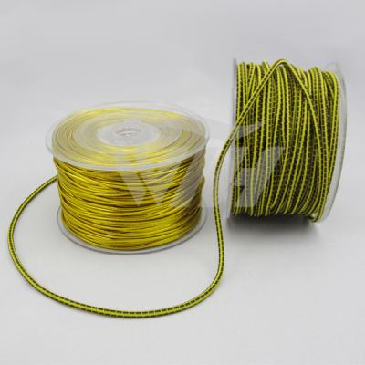 중국 Color Twisted Elastic Cord Black Yellow Combination Colorful Bungee Round Cord Elastic Band for Jacket 판매용