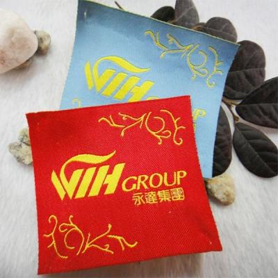 중국 Factory Wholesale High Quality Woven Label Custom Sew On Woven Clothing Labels 판매용