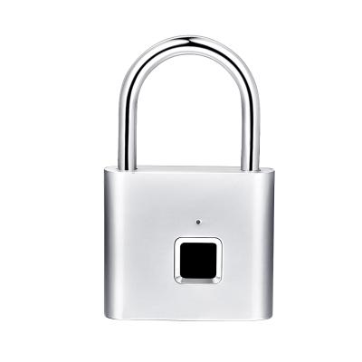 China Keep Things Safe Waterproof Small Fingerprint Smart Padlock With Rechargeable Battery for sale