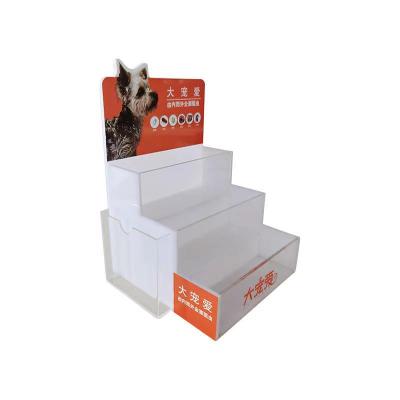 China Jobang Stand Sustainable Portable Acrylic Counter Display Box For Pet Food Products for sale