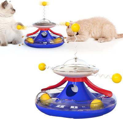 China Sustainable Pet Supplies New Amazon Cat Tumbler Lane Hot Leaking Funny Food Toy Cat Baseball for sale