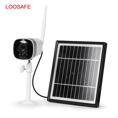 China Wireless CCTV Camera Waterproof / LOOSAFE New Camara Outdoor Battery WIFI Solar Waterproof Camera 1080P Two Way Audio Security for sale