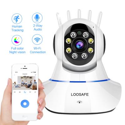 China Human Motion Tracking Smart Home HD 1080P Security CCTV Wireless Surveillance IP 355 Degree Pan Tilt WiFi Camera With Five Antenna for sale