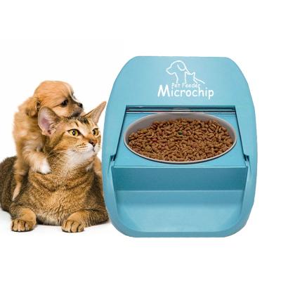 China Automatic Smart Programmable Pet Food Dispenser Cat Timer Microchipset Bowl Pet Automatic Pet Feeder for sale